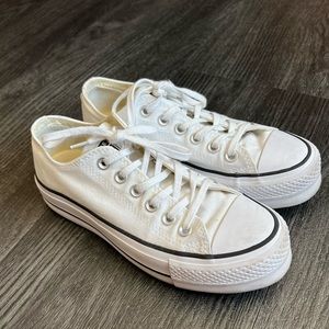 White Platform Converse